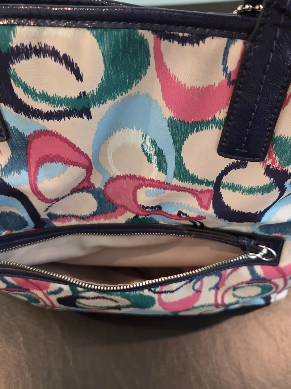 Coach Ikat Signature Foldover Tote Crossbody Bag F24449